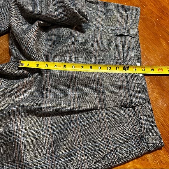 Jason Wu Dark Academia Metallic High Waisted Pleated Pants Size 10 Plaid - Picture 9 of 11